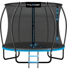 Батут THUNDER INSIDE ULTRA з внутрішньою сіткою 6 футів 185 см чорно-блакитний