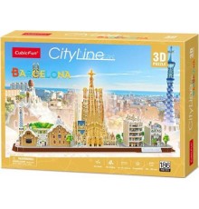 3D пазл CubicFun City Line Барселона (MC256h)