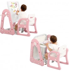 Парта-мольберт з кріслом для дітей inSPORTline Gacino, рожева