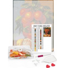 Діамантова мозаїка Крізь хвилі 40х50 Canvas + Стрази + Стилус 3в1 + Клеї