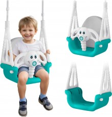 Гойдалка 3-в-1 Слоник Ricokids бірюзова