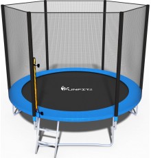Батут Funfit 841 з зовнішньою сіткою 8,5 футів 252 см синій