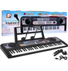 Дитячий синтезатор 5+ Підставка для нот Мікрофон + Запис радіо USB MP3