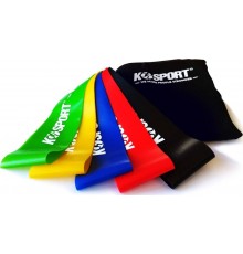 Набір стрічок-еспандерів для вправ K-SPORT Power Band Mini KIT 5 GUMs різнокольорові