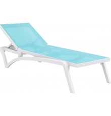 Шезлонг Siesta Pacific, біло-бірюзовий