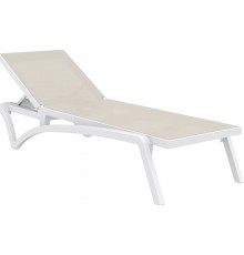 Шезлонг Siesta Pacific, біло-бежевий