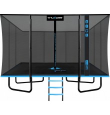 Батут THUNDER OUTSIDE PHENOM з зовнішньою сіткою 8 х 12 футів чорно-блакитний