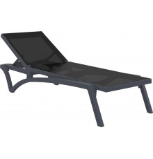 Шезлонг Siesta Pacific, сіро-чорний