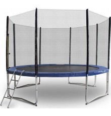 Батут Bituxx M16529 з зовнішньою сіткою 12 футів 370 см чорно-синій
