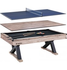 Стіл для більярду та настільного тенісу 3в1 inSPORTline Residento - світле дерево