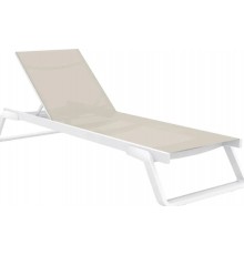 Шезлонг Siesta Tropic, біло-бежевий