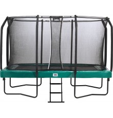 Батут Salta First Class з внутрішньою сіткою 366 x 214 см чорно-зелений