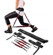 Набір стрічок-еспандерів для вправ inSPORTline Striker Jump 40 см 16-64 кг чорно-червоний