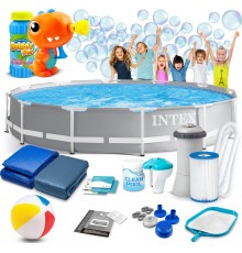 Басейн каркасний 16в1 INTEX 26712, 366 x 76 см + машина для створення бульбашок