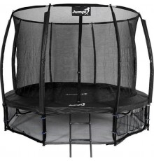 Батут Jumpi Maxy Comfort Plus з внутрішньою сіткою 12,5 футів 374 см чорний