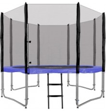 Батут SkyRamiz з зовнішньою сіткою 10 футів 305 см чорно-синій