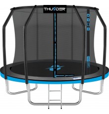 Батут THUNDER INSIDE ELITE з внутрішньою сіткою 8 футів 255 см чорно-блакитний