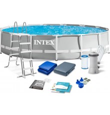 Басейн каркасний 12в1 INTEX 26724, 457 x 107 см, сірий