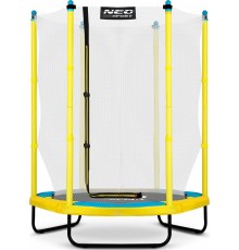 Батут Neo-Sport з внутрішньою сіткою 4,5 футів 140 см жовтий