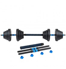 Гантелі розбірні бітумні THUNDER GYM-03 зі з'єднувачем для штанги, 2 х 20 кг