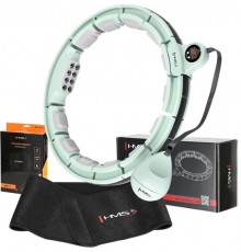 КОМПЛЕКТ ХУЛА-ХУП МАГНІТНИЙ ЗЕЛЕНИЙ HHM13 З ГАРЮ + ЛІЧИЛЬНИК HMS + ПІДТРИМКА НА ТАЛІЮ BR163 ЧОРНИЙ