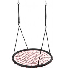 Гойдалка-гніздо кругла павутинка NB5038 NILS CAMP, 100 см - чорно-червона