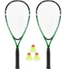 Набір для кросмінтону 2 ракетки + волани + чохол NRS001 NILS ЗЕЛЕНИЙ