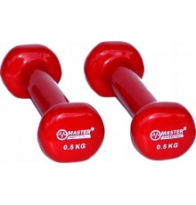 Гантелі чавунні з вініловим покриттям MASTER 2 х 0,5 кг