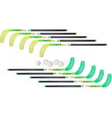 Набір Unibros FIBER 95 см (10 палиць + 5 м'ячів)