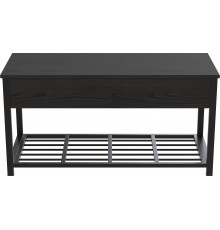 Банкетка з ящиком Ferrum-decor Дрейк 1 550x1000x400 метал Чорний ДСП Сосна Кембра 16 мм (FRD-103047)