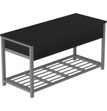 Банкетка з ящиком Ferrum-decor Дрейк 2 550x1200x400 метал Сірий ДСП Сосна Кембра 16 мм (FRD-103082)