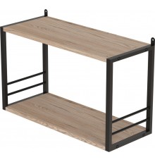 Книжкова полиця універсальна Ferrum-decor Стім 1 38x63x26 чорний ДСП Дуб Сан-Марино 16мм (FRD-104086)