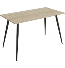 Кухонний стіл Марсель 40 Ferrum-decor 75x120x60 Чорний метал ДСП Дуб Сонома 16 мм (FRD-106756)