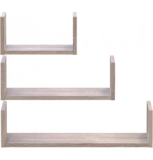 Комплект полиць Doros Філ Дуб Сонома 3 шт. 30/45/60х15х15 DRS-011648