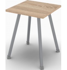 Кухонний табурет Ferrum-decor 430x320x320 Сірий метал ДСП Дуб Сонома 16 мм (FRD-104646)