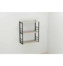 Книжкова полиця універсальна Ferrum-decor Стім 2 74x63x26 чорний ДСП Дуб Сонома 16мм (FRD-104106)