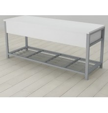 Банкетка з ящиком Ferrum-decor Дрейк 1 550x1000x400 метал Сірий ДСП Біле 16 мм (FRD-103059)