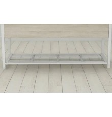 Банкетка із ящиком Ferrum-decor Дрейк 2 550x1200x400 метал Білий ДСП Сонома 16 мм (FRD-103076)