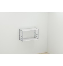 Книжкова полиця універсальна Ferrum-decor Стим 1 38x63x26 сірий ДСП Біле 16мм (FRD-104097)