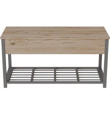 Банкетка з ящиком Ferrum-decor Дрейк 1 550x1000x400 метал Сірий ДСП Дуб Сан-Марино 16 мм (FRD-103060)