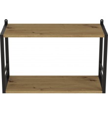 Книжкова полиця універсальна Ferrum-decor Стім 1 38x63x26 чорний ДСП Дуб Артізан 16мм (FRD-104087)