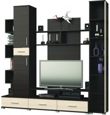 Стінка для вітальні Еверест Бриз + Пенал 18 венге + дуб молочний (DTM-2247)