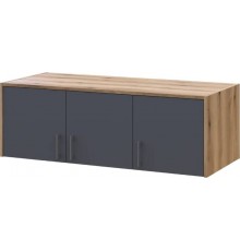 Антресоль Doros Ронді Дуб Артизан/Графіт 3 ДСП 121х52х41 DRS-011605 (80737822)