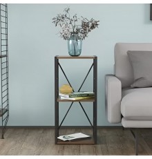 Етажерка 3/34 Ferrum-decor Серії Конект 73x34x28 чорний ДСП Дуб Сонома Трюфель 16мм (FRD-104293)