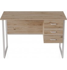 Комп'ютерний стіл Ferrum-decor Гаррі 75x120x60 білий ДСП Дуб Сан-Марино 16мм (FRD-104053)