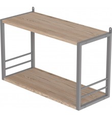 Книжкова полиця універсальна Ferrum-decor Стім 1 38x63x26 сірий ДСП Дуб Сан-Марино 16мм (FRD-104098)