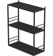 Книжкова полиця універсальна Ferrum-decor Стим 2 74x63x26 чорний ДСП Сосна Кембра 16мм (FRD-104108)