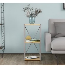 Етажерка 3/34 Ferrum-decor Серії Конект 73x34x28 сірий ДСП Дуб Артізан 16мм (FRD-104303)