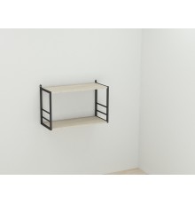 Книжкова полиця універсальна Ferrum-decor Стім 1 38x63x26 чорний ДСП Дуб Сонома 16мм (FRD-104088)