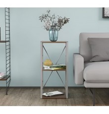 Етажерка 3/34 Ferrum-decor Серії Конект 73x34x28 сірий ДСП Дуб Сонома 16мм (FRD-104304)